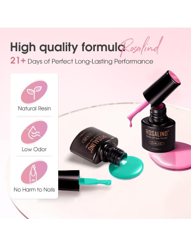 Set de 30 Esmaltes de Uñas en Gel ROSALIND Multicolor 5ml