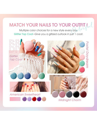 Set de 30 Esmaltes de Uñas en Gel ROSALIND Multicolor 5ml