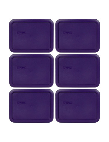 Tapas de Plástico Pyrex 7210-PC 3 Tazas Color Púrpura - Paquete de 6