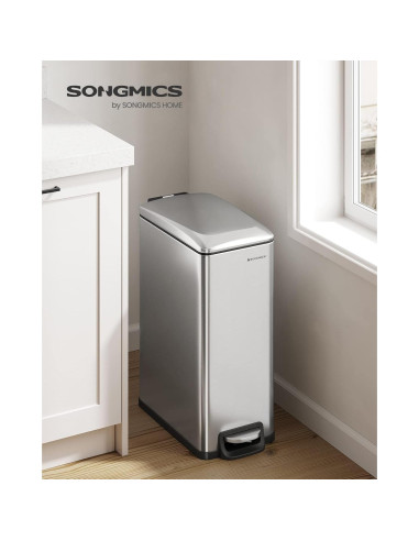 Bote de Basura Slim 50L Acero Inoxidable SONGMICS ULTB510E48