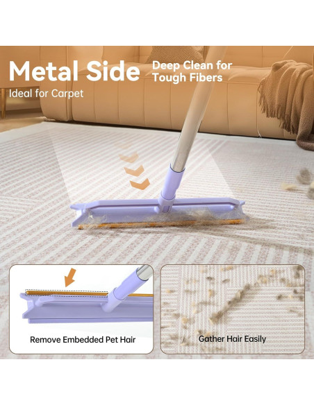 Rastrillo de Alfombra 2 en 1 Pawlico RL-HR Ajustable 150 cm Rastrillo de Alfombra 2 en 1 Pawlico RL-HR Ajustable 150 cm