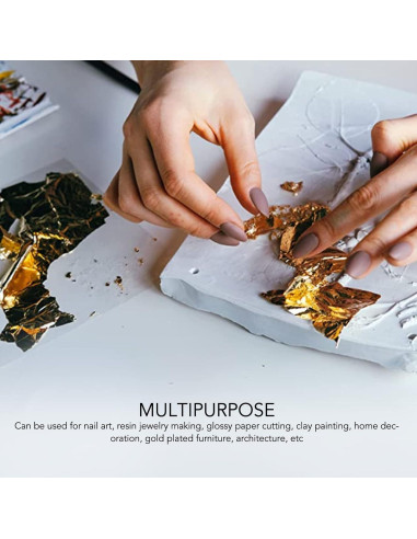 Papel de Foil Dorado Grande 100pcs para Manualidades DIY