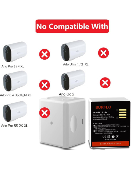 Paquete de 2 Baterías Recargables Arlo BURFLO 4800mAh Paquete de 2 Baterías Recargables Arlo BURFLO 4800mAh