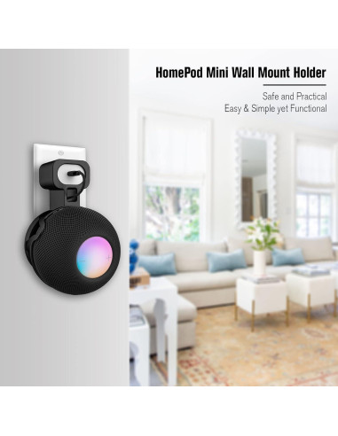 Soporte de Pared para Apple HomePod Mini HeyMoonTong Negro
