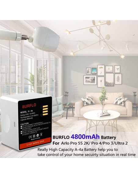 Paquete de 2 Baterías Recargables Arlo BURFLO 4800mAh Paquete de 2 Baterías Recargables Arlo BURFLO 4800mAh