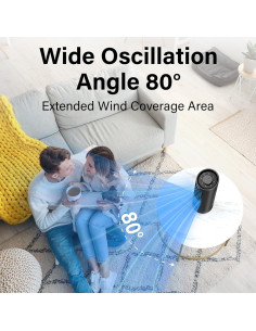 Ventilador de Torre JRD FTS005 de 33 cm Oscilante 3 Velocidades 2