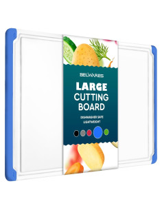 Tabla de Cortar Grande Belwares Azul Antideslizante 45x30 cm