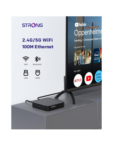 Receptor de Medios Streaming Strong S3 UHD 4K con Chromecast