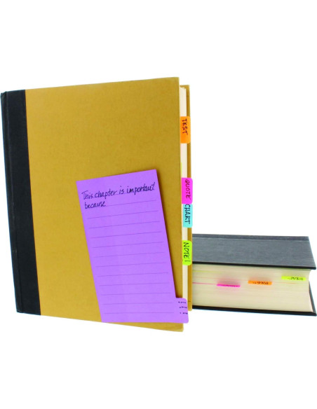Notas Adhesivas Divisorias Redi-Tag, 120 Hojas Rayadas 10.16x15.24cm Notas Adhesivas Divisorias Redi-Tag, 120 Hojas Rayadas 10.16x15.24cm