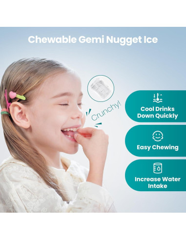 Fabricante de Hielo Gevi IMND0-BK0A1 Nugget 18kg/día Gris