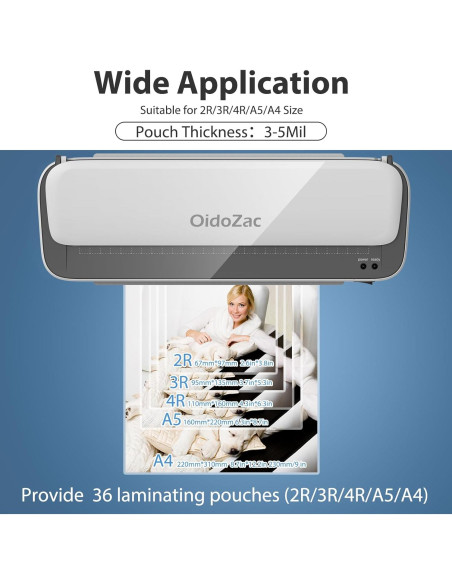 Laminadora OidoZac 11 en 1 A4 9" Caliente y Frío 36 Hojas Laminadora OidoZac 11 en 1 A4 9" Caliente y Frío 36 Hojas