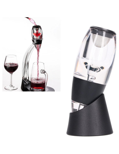 Aireador de Vino Semme con Filtro de Malla y Diseño Transparente