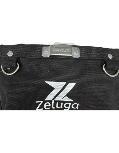 Bolsa de Herramientas de Lona Zeluga 28 oz Negra con Cierre