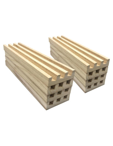 Juego de 8 Soportes de Dominó de Madera Yuanhe - Organizador para Juegos
