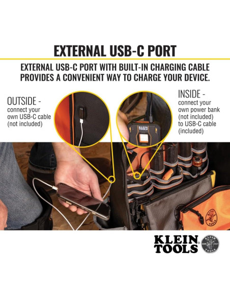 Mochila para Herramientas Klein Tools Tradesman Pro 40 Bolsillos Mochila para Herramientas Klein Tools Tradesman Pro 40 Bolsillos