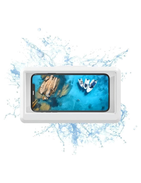 Soporte para teléfono de ducha impermeable Xbanya 360 blanco Soporte para teléfono de ducha impermeable Xbanya 360 blanco