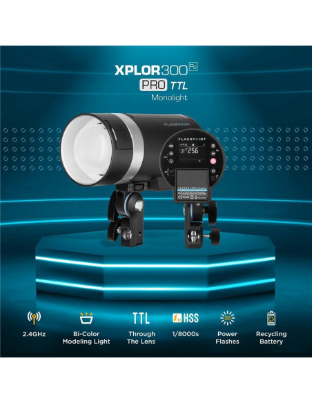 Flashpoint XPLOR 300 Pro TTL Monoluz Portátil 300Ws Flashpoint XPLOR 300 Pro TTL Monoluz Portátil 300Ws