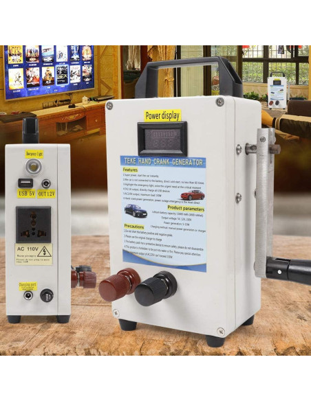 Generador de Manivela Portátil SAHUANIYE 150W para Emergencias Generador de Manivela Portátil SAHUANIYE 150W para Emergencias
