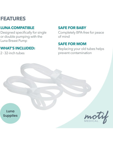 Tubería de Reemplazo Motif Medical para Extractor Luna - 81.3 cm