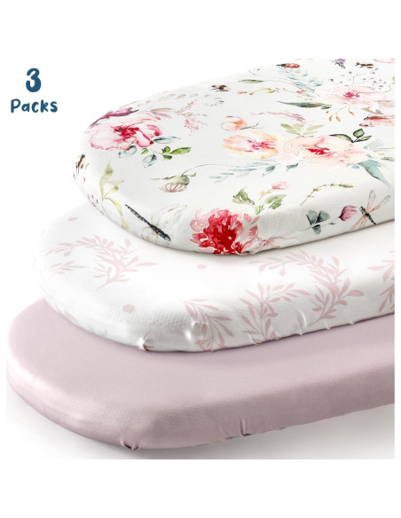 Juego de Sábanas Ajustadas GRSSDER para Cuna 3 Piezas Flores Juego de Sábanas Ajustadas GRSSDER para Cuna 3 Piezas Flores