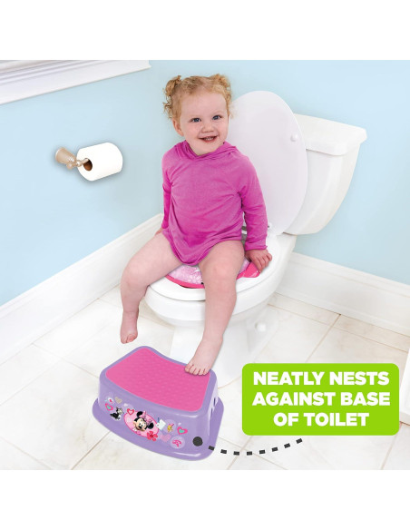 Escalón de baño Ginsey Minnie Mouse 1 paso antideslizante Escalón de baño Ginsey Minnie Mouse 1 paso antideslizante