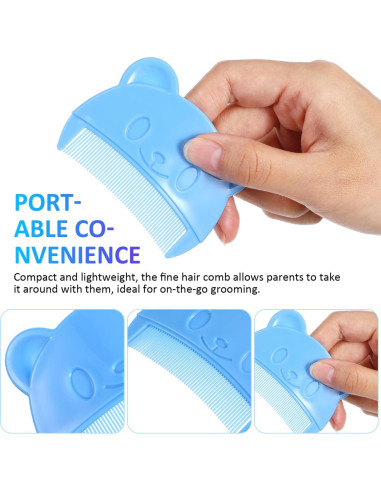 Peines para Bebé VOSAREA 2pcs Oso - Cuidado Suave Costra Cuna