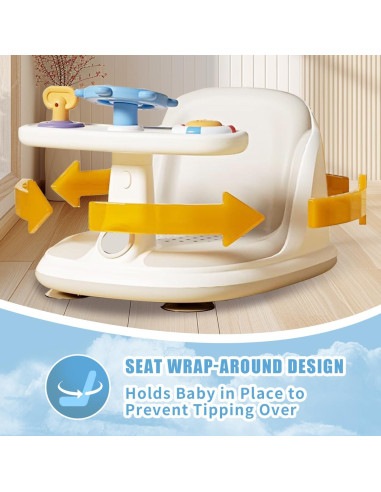 Silla de Baño Portátil para Bebés 6-36 Meses Antideslizante
