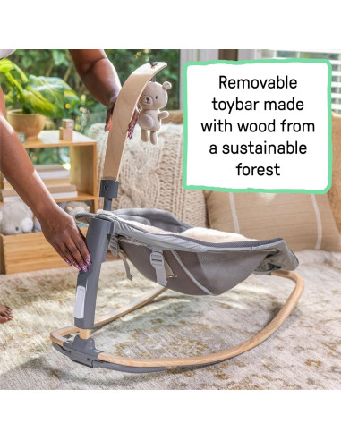 Ingenuity Asiento Balanceador 2-en-1 Wesley - Tejidos Naturales