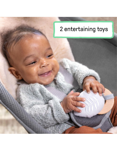 Ingenuity Asiento Balanceador 2-en-1 Wesley - Tejidos Naturales