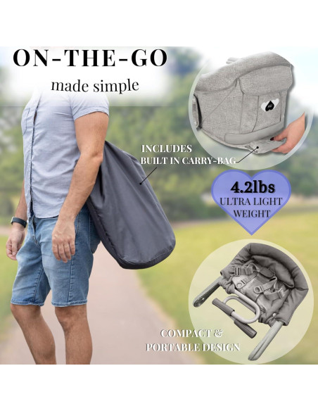 Silla Alta Portátil ChairBite para Bebés - Asiento Elevador Compacto Silla Alta Portátil ChairBite para Bebés - Asiento Elevador Compacto