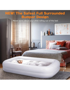 Cama Inflable de Viaje para Niños USHMA con Barandillas 2