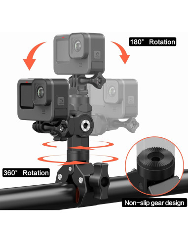 Soporte de Manillar de Bicicleta KOQEIEY 360 para Insta360 y GoPro