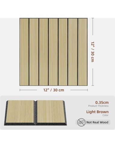 Paneles de Pared Autoadhesivos WADILE 30x30cm PVC Aislantes