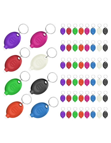 Mini Linternas LED de Llavero Daemson 48PCS Multicolor