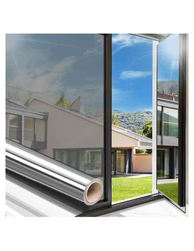 Película de Privacidad para Ventanas Arthome 44.5x199.4cm Plata UV