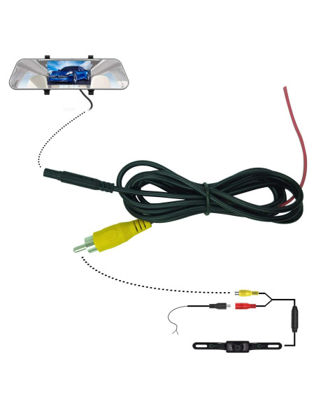 Cable de Video RCA a 4 PIN para Cámara de Respaldo YQMAJIM Cable de Video RCA a 4 PIN para Cámara de Respaldo YQMAJIM
