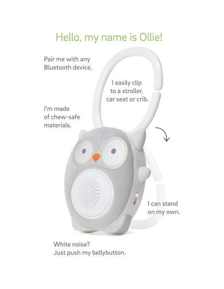 WavHello SoundBub Ollie el Búho - Máquina de Ruido Blanco Bluetooth