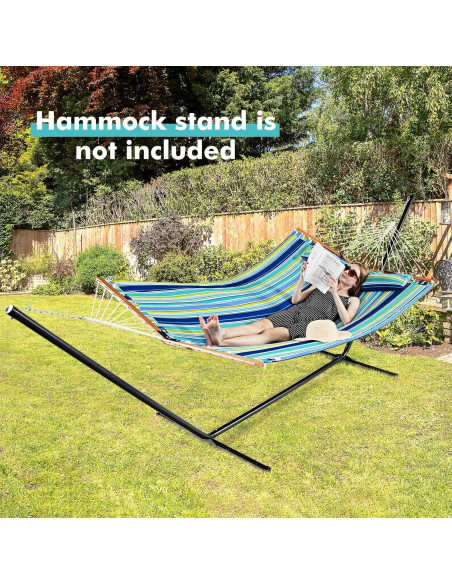 Hamaca de Camping Giantex Azul y Verde con Almohada Desmontable Hamaca de Camping Giantex Azul y Verde con Almohada Desmontable