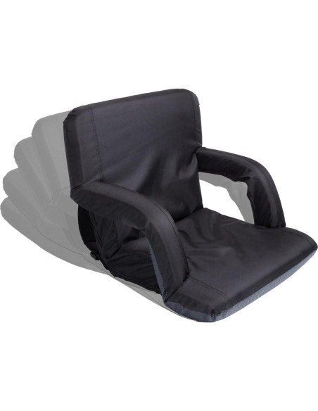 Silla de Estadio Reclinable Picnic Time Ventura NCAA Negra Silla de Estadio Reclinable Picnic Time Ventura NCAA Negra