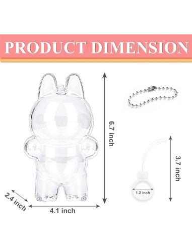 Set de 2 Fundas Protectores Acrílicos para Muñeca 17cm