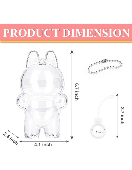 Set de 2 Fundas Protectores Acrílicos para Muñeca 17cm Set de 2 Fundas Protectores Acrílicos para Muñeca 17cm