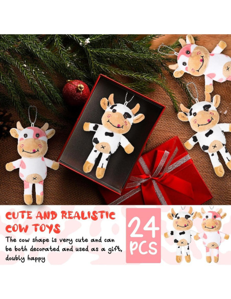 Llaveros de Vaca de Peluche Libima - 24 Pcs 15 cm