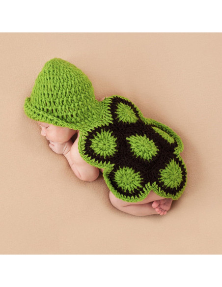 Conjunto de Disfraz de Tortuga Verde Bebé Bluetop 0-6 meses Conjunto de Disfraz de Tortuga Verde Bebé Bluetop 0-6 meses