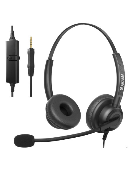 Auricular Arama A602MP con Micrófono y Cancelación de Ruido Auricular Arama A602MP con Micrófono y Cancelación de Ruido