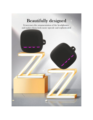 Funda de Silicona BOVUGAC para JBL Quantum Beam TWS - Negro