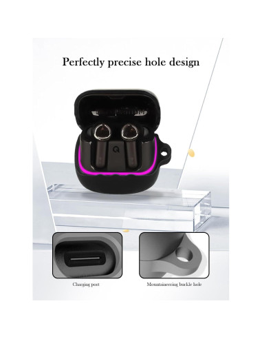 Funda de Silicona BOVUGAC para JBL Quantum Beam TWS - Negro