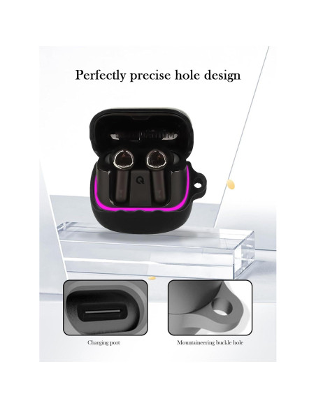 Funda de Silicona BOVUGAC para JBL Quantum Beam TWS - Negro Funda de Silicona BOVUGAC para JBL Quantum Beam TWS - Negro