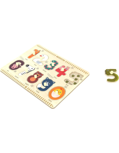 Rompecabezas de Madera May & Z para Niños 2-4 Años Números Rompecabezas de Madera May & Z para Niños 2-4 Años Números