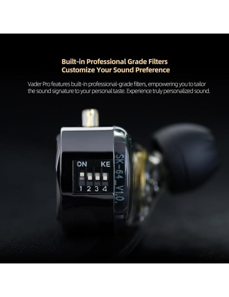 Auriculares In-Ear KZ Vader Pro para Gaming, Aislamiento Sonoro Auriculares In-Ear KZ Vader Pro para Gaming, Aislamiento Sonoro