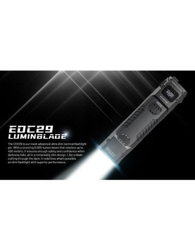 Linterna LED Nitecore EDC29 6500 Lúmenes USB-C Cuerpo Plano